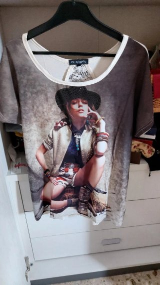 Maglia donna fantasia western
