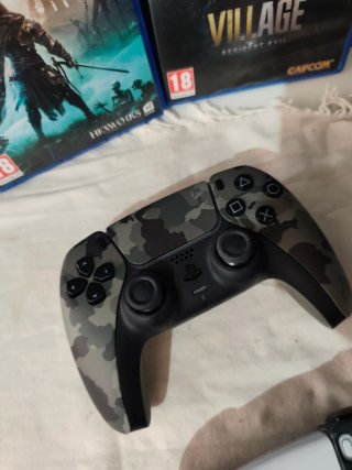 Consola PS5 Slim Blanca + 2 Mandos + 3 Juegos