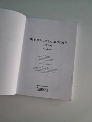 Historia de la filosofía textos : bachillerato