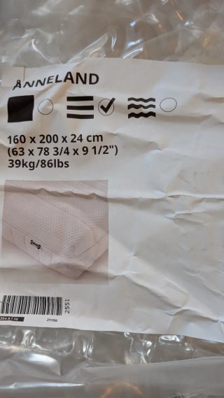 Colchón híbrido firme Ikea 160x200