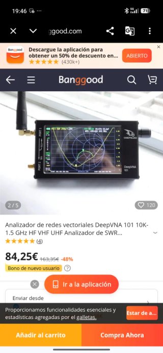 Analizador de redes DeepVNA 101 10K-1