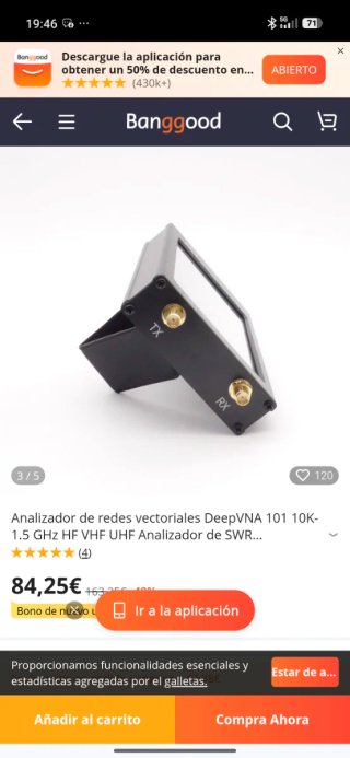 Analizador de redes DeepVNA 101 10K-1