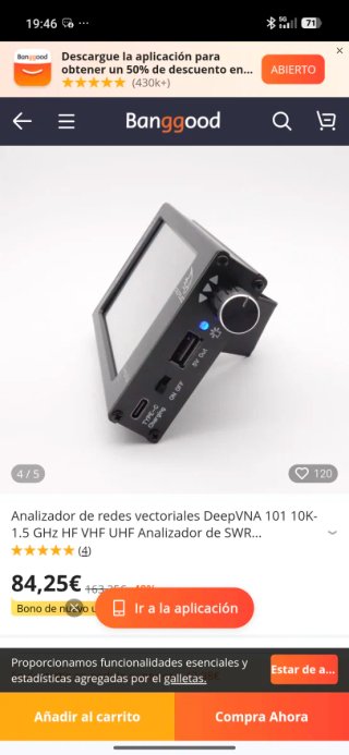 Analizador de redes DeepVNA 101 10K-1