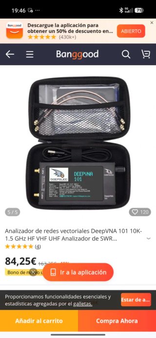 Analizador de redes DeepVNA 101 10K-1
