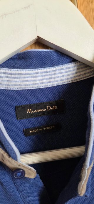 Polo Massimo Dutti Talla L Azul