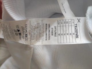 Top corto bianco Tezenis taglia M