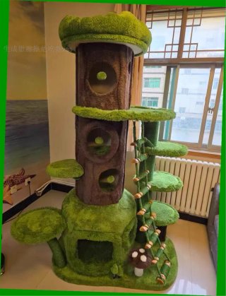 Albero per gatti con casetta e letto