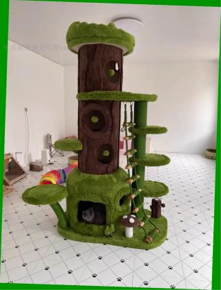 Albero per gatti con casetta e letto