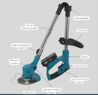 Desbrozadora Telescópica Plegable (2 Baterías)