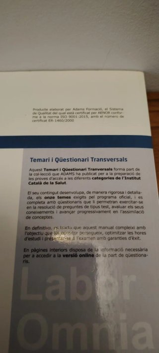 Libro Temari i Qüestionari Transversals