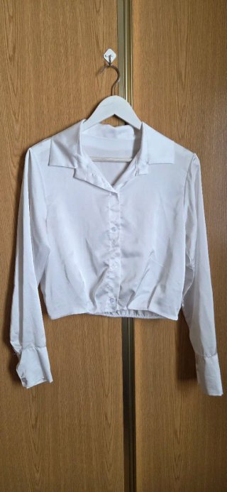 Camisa blanca manga larga talla L