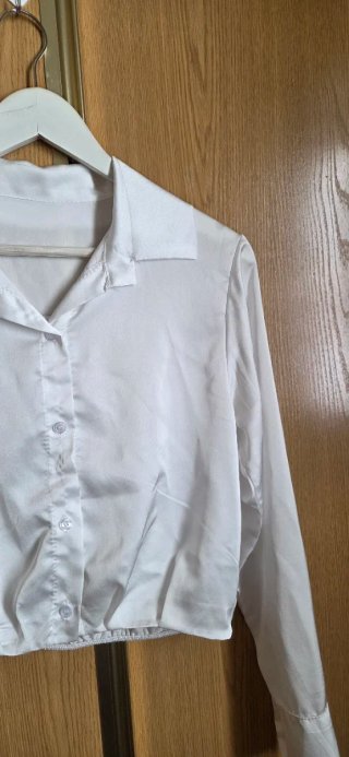 Camisa blanca manga larga talla L