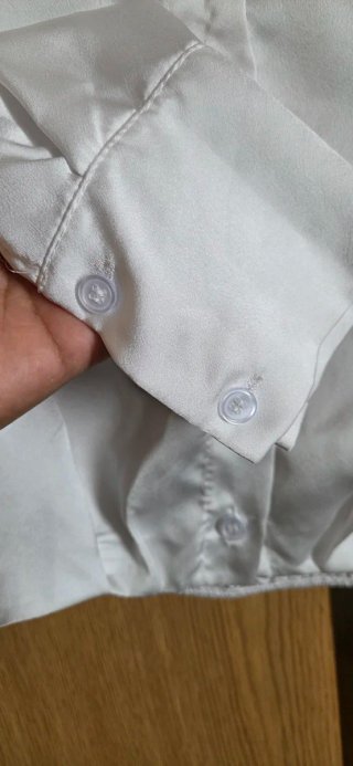 Camisa blanca manga larga talla L