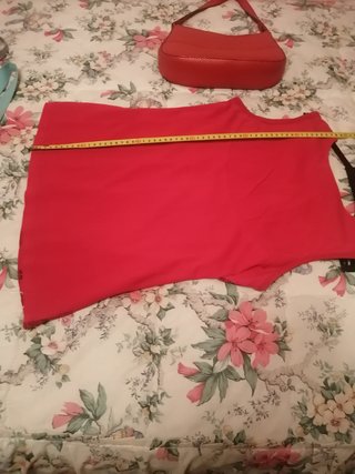 Top Rojo de algodón Talla M/38