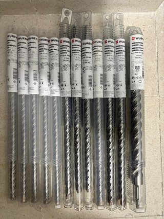 Lote Brocas WÜRTH SDS-Plus 4 puntas NUEVAS