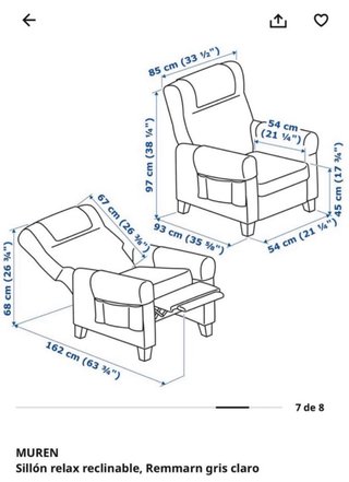 Butaca reclinable individual beige