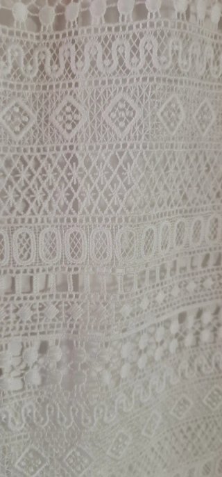 Vestido Ibicenco Mango Talla XL Blanco