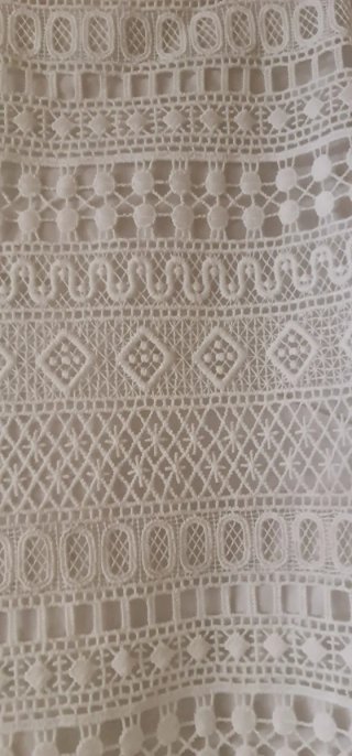 Vestido Ibicenco Mango Talla XL Blanco