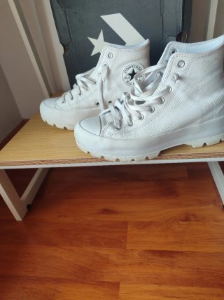 Converse Piel Blanca