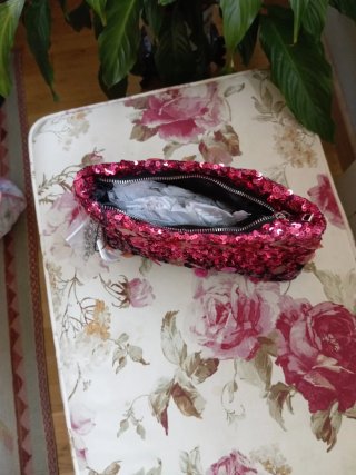 Bolso Parfois de lentejuelas rosa