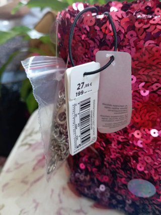 Bolso Parfois de lentejuelas rosa