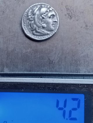 Réplica Dracma Griego Plata