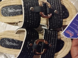 Sandalias Verano Mujer Negras y Beige