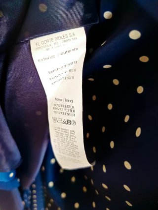 Vestido azul de lunares Talla y Moda talla 60