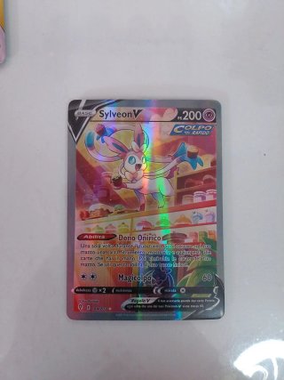 6 Cartas Pokémon VMAX V Sylveon Lapras Mew Arceus
