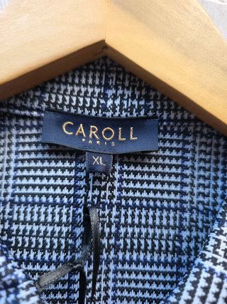 Camisa Caroll XL Cuadros Azul Marino y Gris