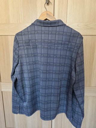 Camisa Caroll XL Cuadros Azul Marino y Gris