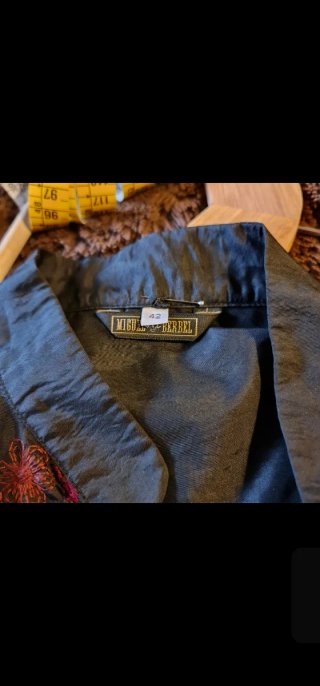Camisa china bordada negra talla 42