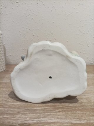 Figura porcelana niña y ganso
