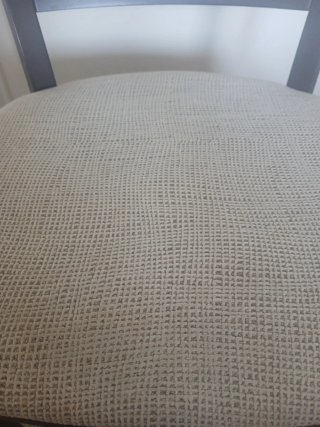 4 Sillas de comedor con asiento de tela