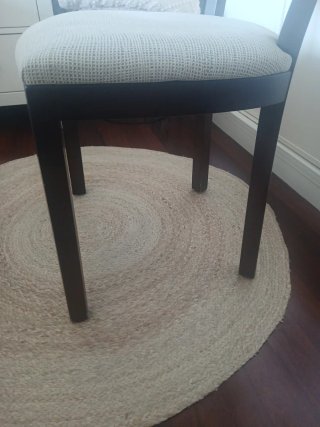 4 Sillas de comedor con asiento de tela