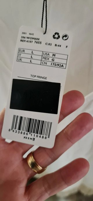 Top blanco Mango sin estrenar