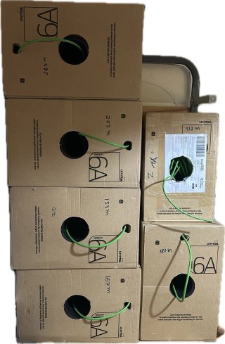 Cable Red Leviton Cat 6A Verde - Varios Metrajes