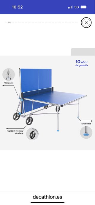 Mesa de ping pong plegable