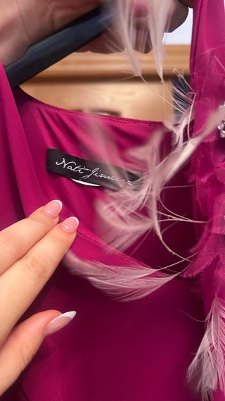 Vestido de boda y tocado madrina