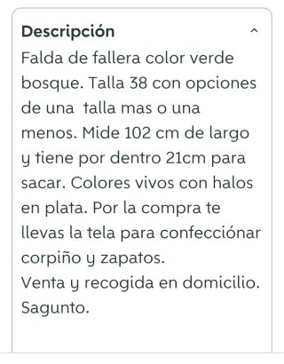Falda Fallera/Alicantina
