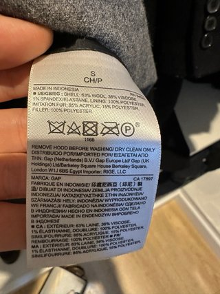 Chaleco GAP plumífero gris Talla S