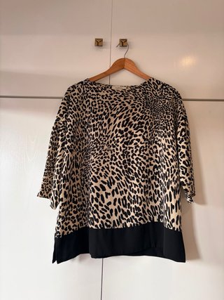 Camisa estampada leopardo mujer talla única