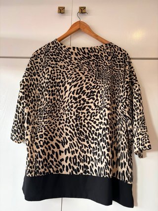 Camisa estampada leopardo mujer talla única