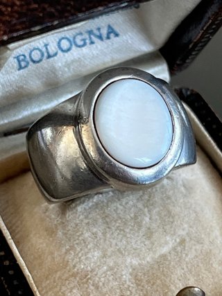 Anello Argento 925 con Pietra Bianca
