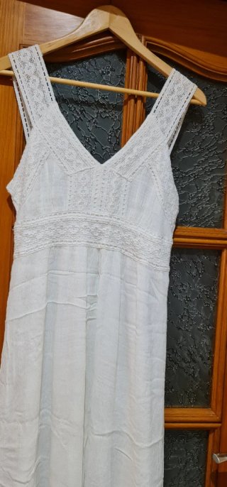 Vestido blanco ibicenco talla única