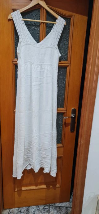 Vestido blanco ibicenco talla única