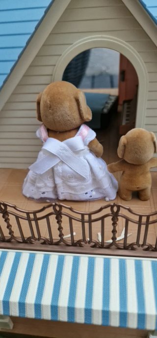 Familia Perro Sylvanian Families vintage años 80's