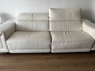 Divano Relax Elettrica Pelle Bianca Hypnos
