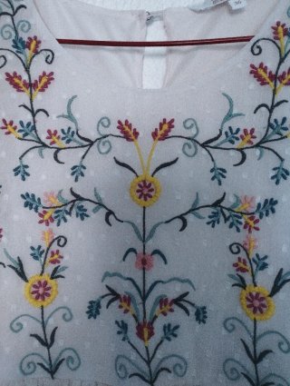 Vestido organza Clockhouse T 36