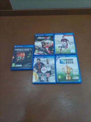 Lote 5 Juegos PS Vita: Minecraft, MotoGP 14, FIFA
